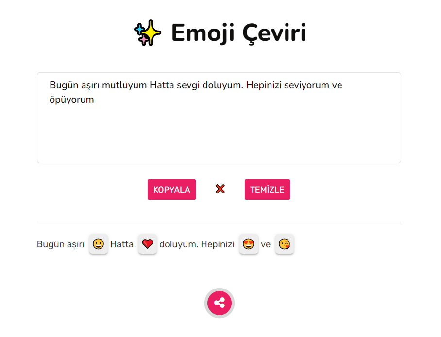 emoji çeviri